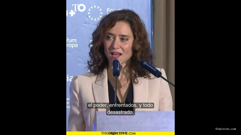 [The Objective] (octubre 5, 2026) Ayuso afirma que Sánchez convoca elecciones porque «no puede seguir con esta farsa más tiempo».