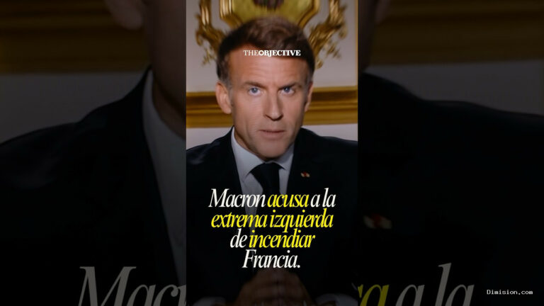 [The Objective] (octubre 19, 2026) Macron acusa a la «extrema izquierda» de incendiar las calles durante las protestas en Francia.